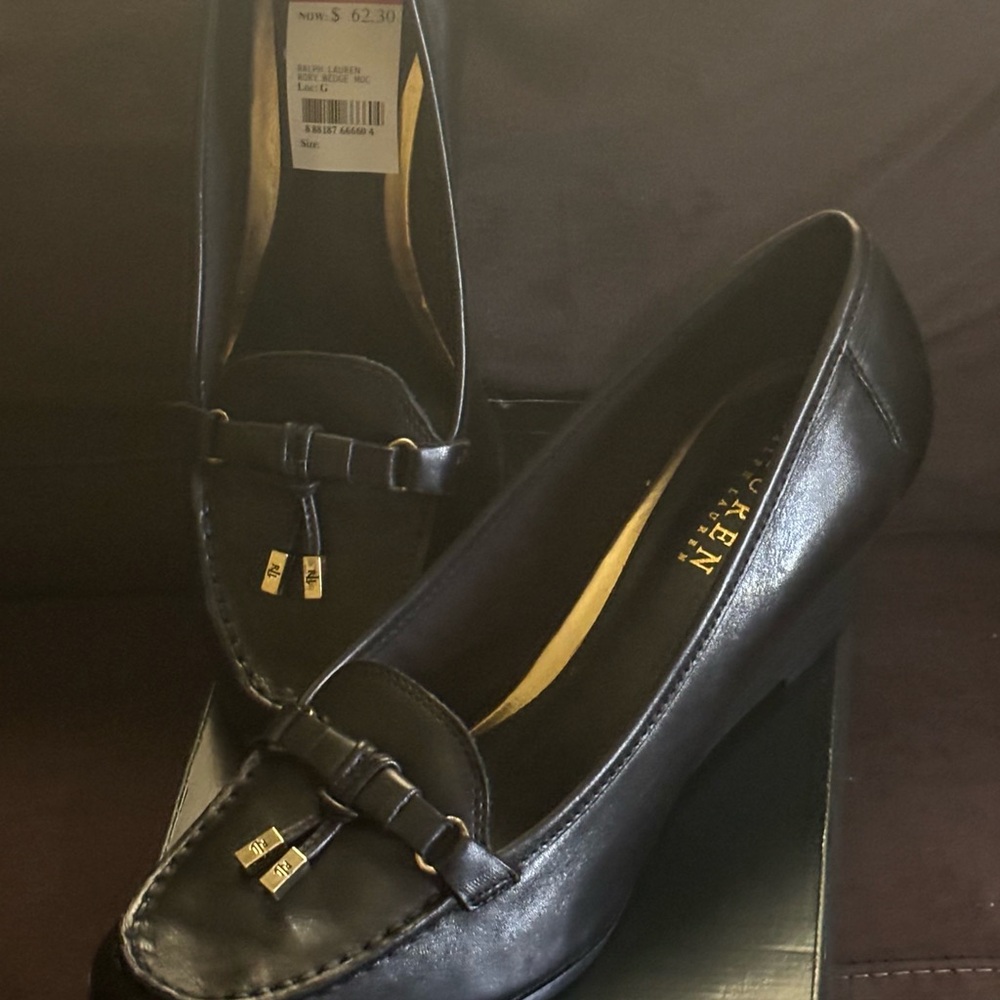 Ralph Lauren Black Wedges with Elegant Design